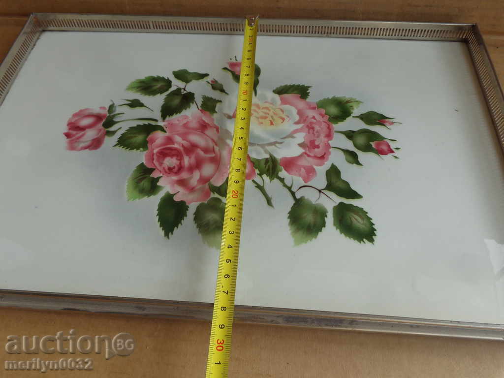 Delivery of An old tray, porcelain, a teapot Delivery of An old tray, porcelain, a teapot