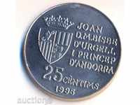 Andorra 25 centime 1995, 30 mm., FAO, tiraj 50 mii.