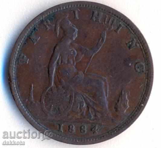 Great Britain Farthing 1884 Victoria Great Britain Farthing 1884 Victoria