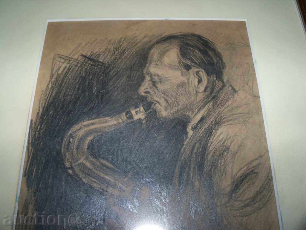 Auction  Old "The Man with the Saxophone"