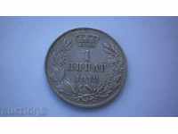 Serbia 1 dinar 1912 monedă rară argint