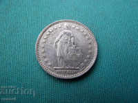 Elveția 1 Franc 1957 Argint