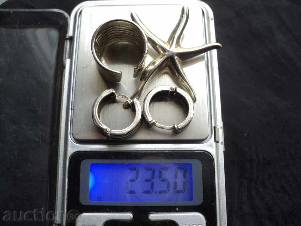 SET-inel, cercei si pandantiv de argint. - 6 SET-inel, cercei si pandantiv de argint. - 6