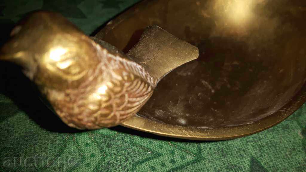 Auction Ancient Brass Brass with Figure - Bird and Candlestick Auction Ancient Brass Brass with Figure - Bird and Candlestick