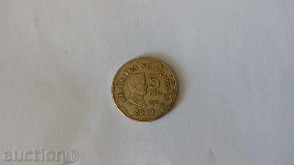 Philippines 5 peso 2001