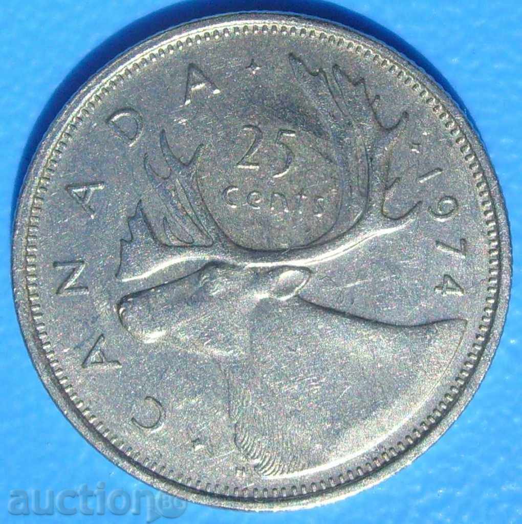 1974 25 pence - Canada