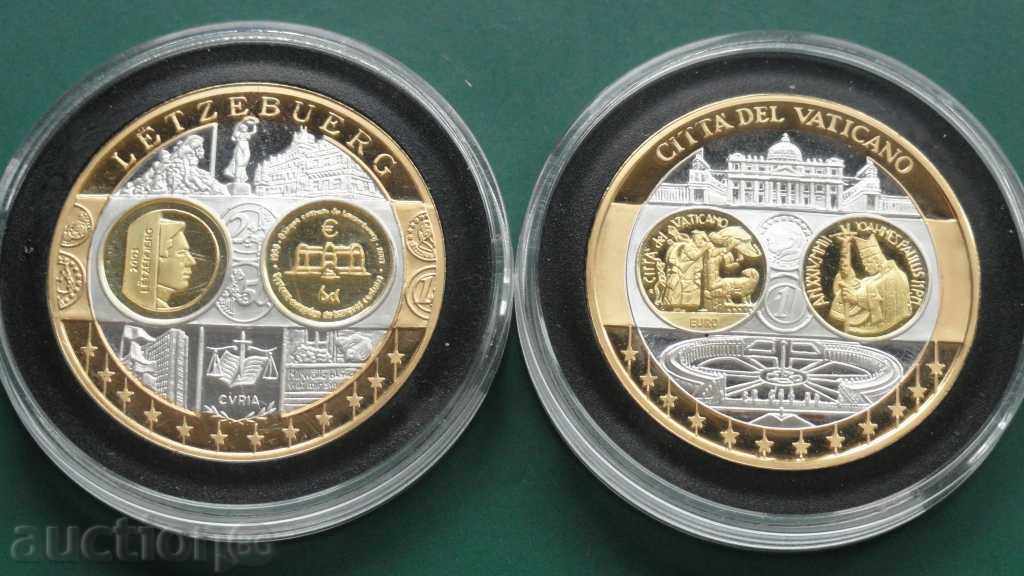 Лот редки сребърни медали Ag - 5