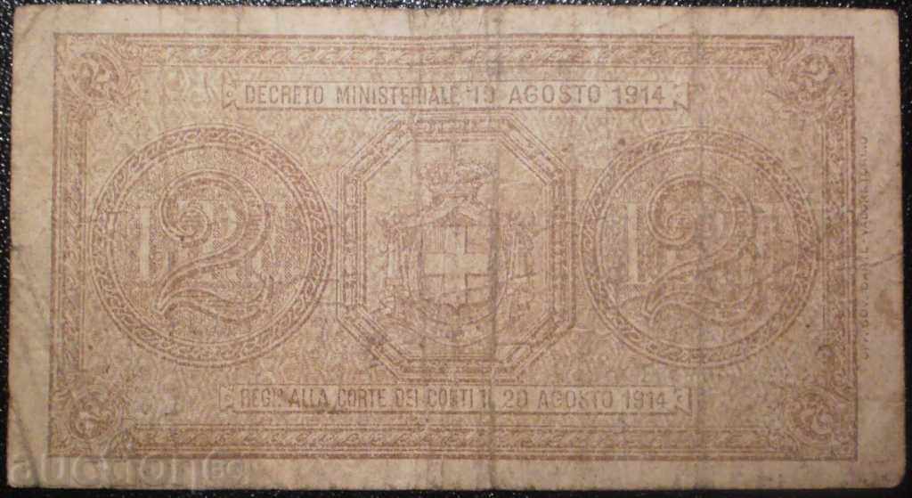 Italia 2 Lire 1914 RR cu preț € 12.78 | 25.00 BGN