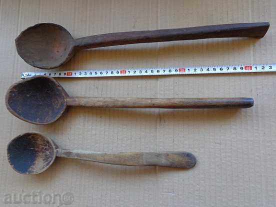 Auction Lot of old spoons of wood, wooden, primitive Auction Lot of old spoons of wood, wooden, primitive