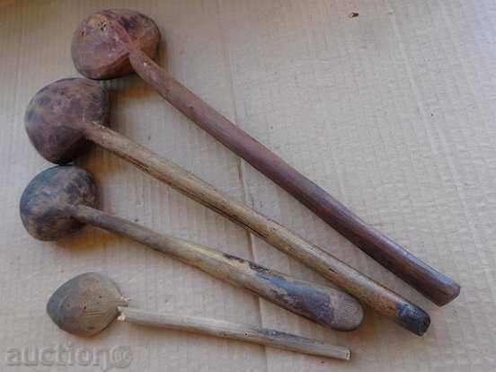 Delivery of Lot of old spoons of wood, wooden, primitive Delivery of Lot of old spoons of wood, wooden, primitive
