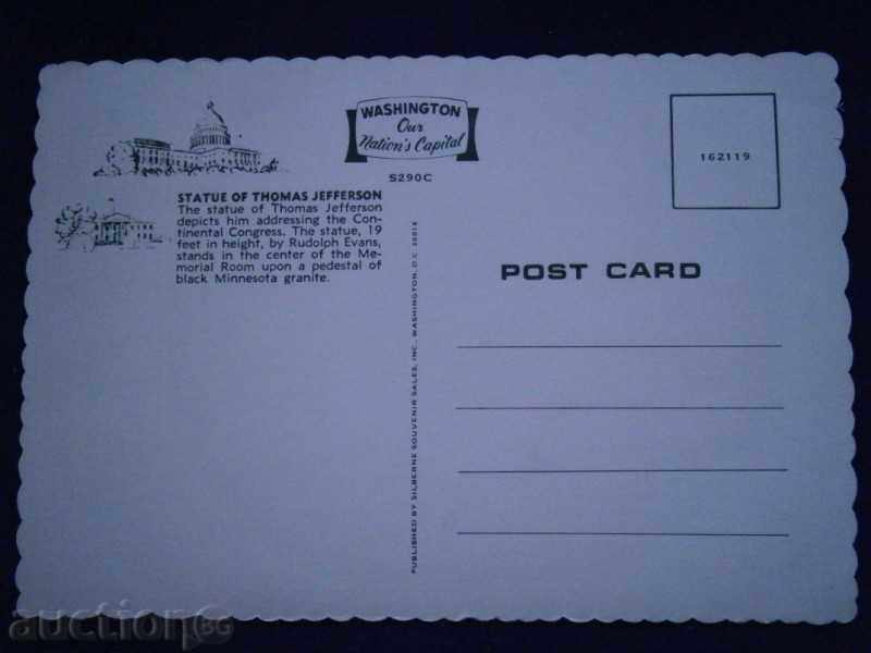 Old card WASHINGTON - USA - THE STATUS OF JEFFESON 80TH with price 4.00 BGN | € 2.05 Old card WASHINGTON - USA - THE STATUS OF JEFFESON 80TH with price 4.00 BGN | € 2.05