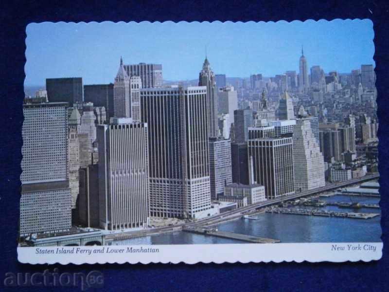 Стара картичка NEW YORK - USA -ФЕРИБОТНОТО ПРИСТАНИЩЕ -8О-ТЕ