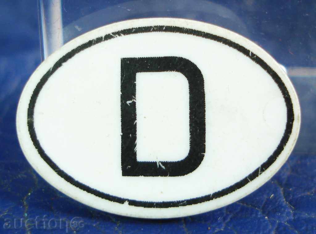 4696 Западна Германия знак D обозначаващ страна на автомобил