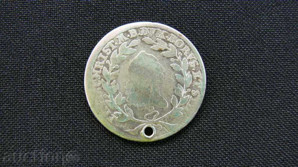 20 Kreuzer 1762 Silber. Bayreuth. Friedrich II 1735 - 1763