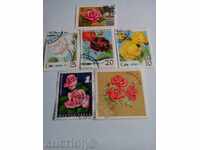 LOT OF STAMPS - BEAUTIFUL ROSES FROM THREE COUNTRIES