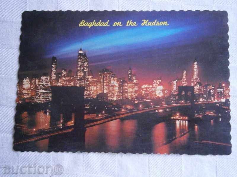 Стара картичка NEW YORK - USA - МОСТЪТ НА БРУКЛИН -8О-ТЕ