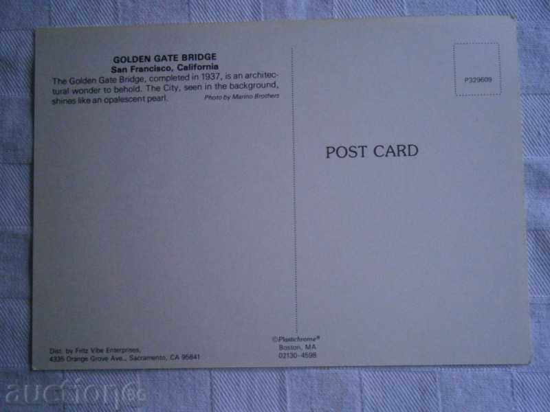 Postcard SAN FRANCISCO CALIFORNIA USA - SAN FRANCISCO BRIDGE with price 5.00 BGN | € 2.56 Postcard SAN FRANCISCO CALIFORNIA USA - SAN FRANCISCO BRIDGE with price 5.00 BGN | € 2.56