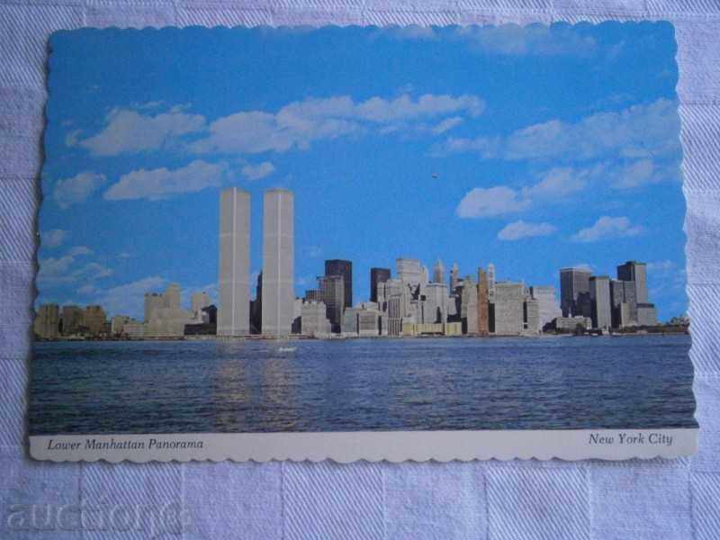 Παλιά καρτ ποστάλ ΝΕΑ ΥΟΡΚΗ - ΗΠΑ - Δίδυμους Πύργους