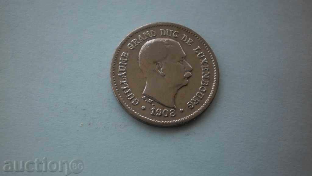 Luxembourg 5 Centimes 1908 Guillaume Grand Duc