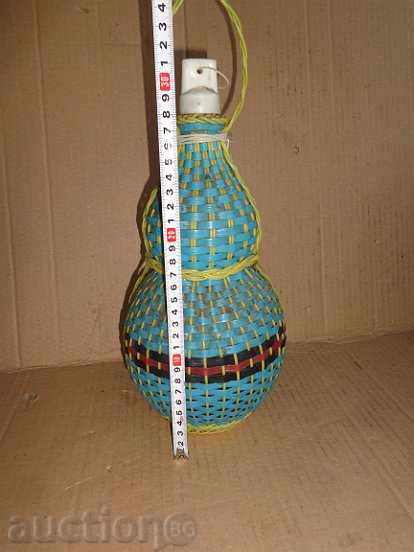 Παλιά γυάλινη κανάτα για κονιάκ με πλαστικό πλέγμα με τιμή 25.00 BGN | € 12.78