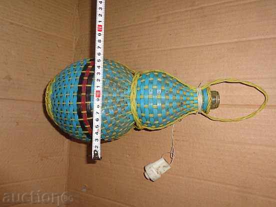 Παλιά γυάλινη κανάτα για κονιάκ με πλαστικό πλέγμα - 5