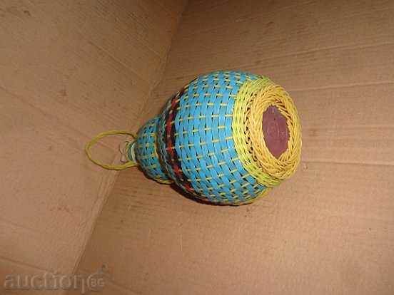 Παλιά γυάλινη κανάτα για κονιάκ με πλαστικό πλέγμα - 6