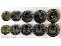 Σιγκαπούρη: Σετ 5 νομίσματα - 5,10,20,50 σεντς, 1 δολάριο το 2013