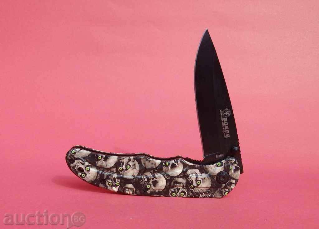 Folding knife BOKER PLUS 96/210 on skulls with price 14.00 BGN | € 7.16 Folding knife BOKER PLUS 96/210 on skulls with price 14.00 BGN | € 7.16