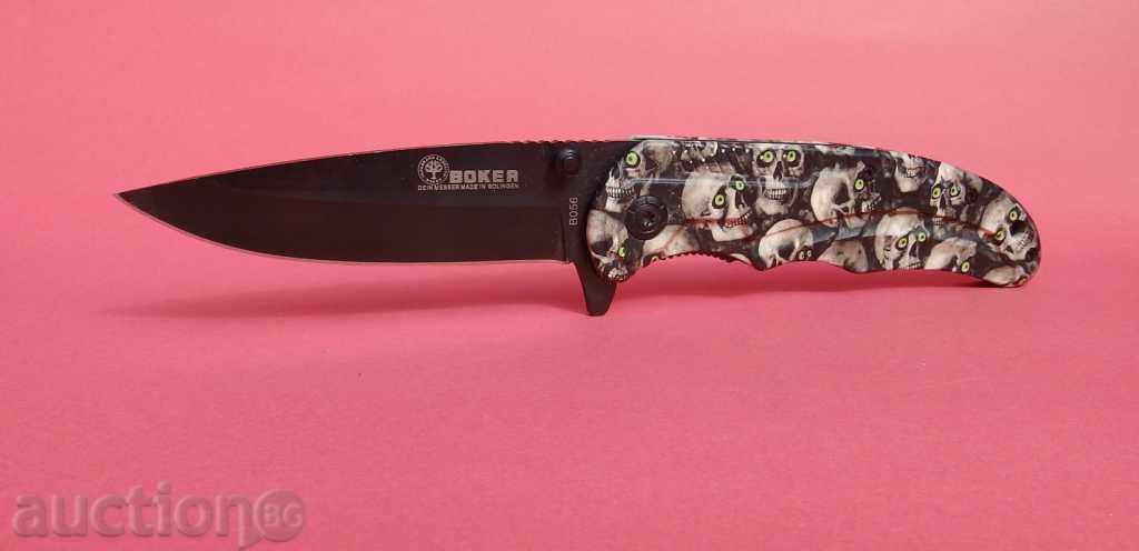 Нож сгъваем BOKER PLUS 96/210 на черепи