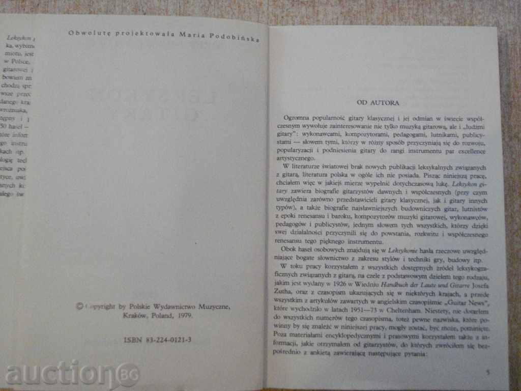 Auction The book "LEKSYKON GITARY - JOZEF POWROZNIAK" - 216 pages Auction The book "LEKSYKON GITARY - JOZEF POWROZNIAK" - 216 pages