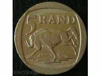 5 rand 1995 Africa de Sud