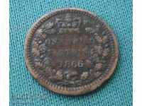 United Kingdom ⅓ Farting 1866 Rare (k)