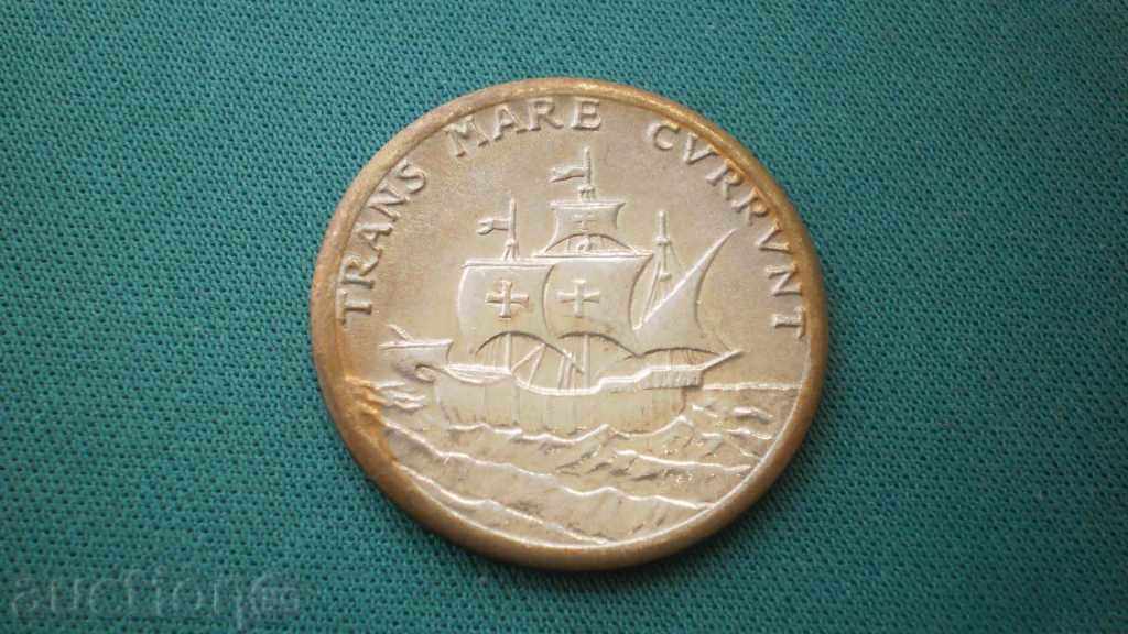 Ship - Commemorative coin 1955-75 Rare (k)