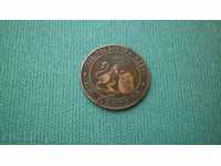 Spain 1 Sentimento 1870 Rare (k)