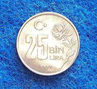 25 хиляди лири-Турция-1997 година