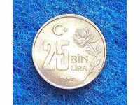 25.000 liras Turcia-1997