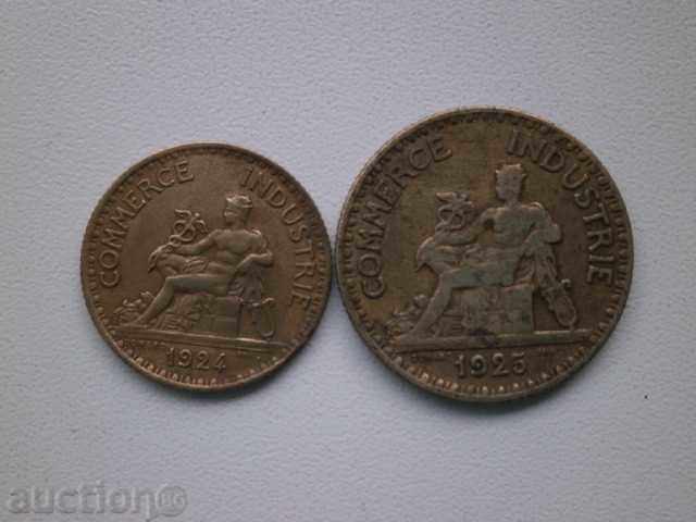 Auction Seth France -1 and 2 franc BON POUR, 1924 and 1925 - 21L Auction Seth France -1 and 2 franc BON POUR, 1924 and 1925 - 21L