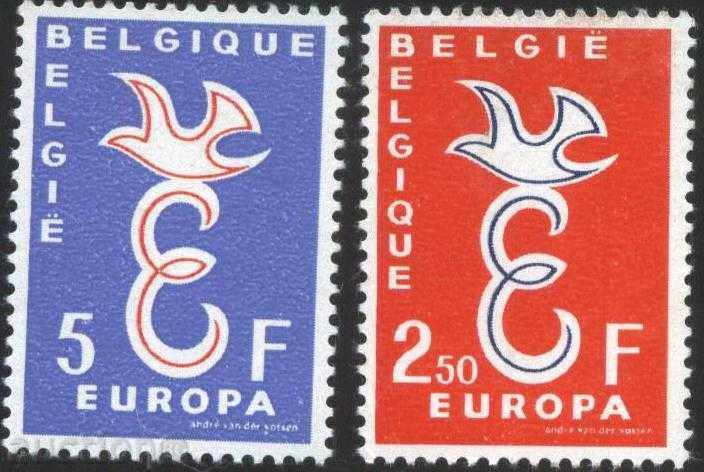 Чисти марки Европа СЕПТ 1958  от Белгия