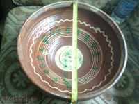 Old large bowl of plate dish ceramic pot