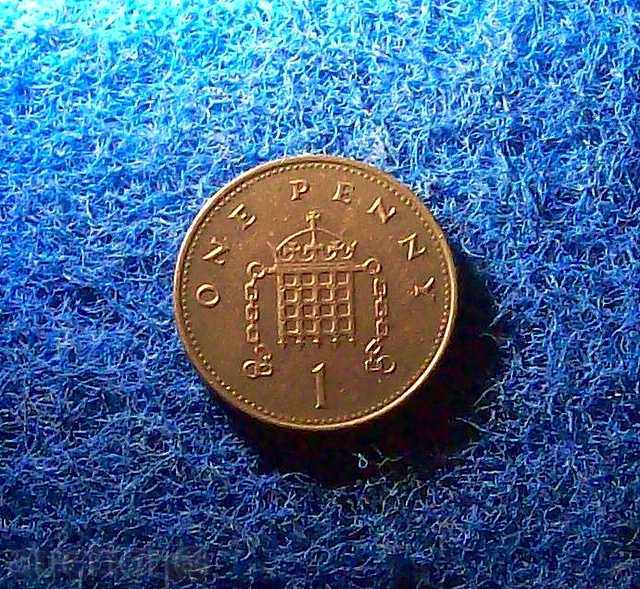 1 пени Великобритания-2000