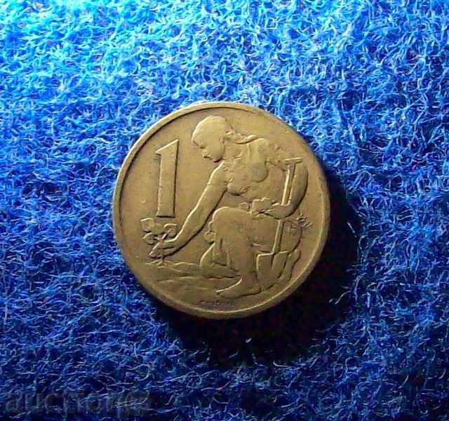 1 Krone Cehoslovacia 1970