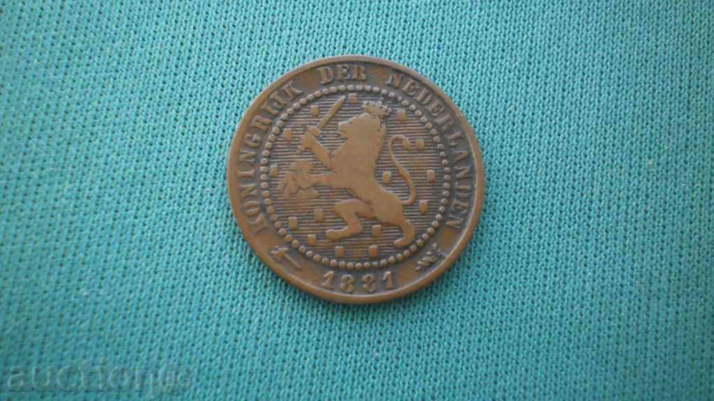 Olanda 1 cent 1881 Rare (k)