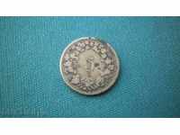 Switzerland 5 Rapen 1850 V Silver Rare (k)