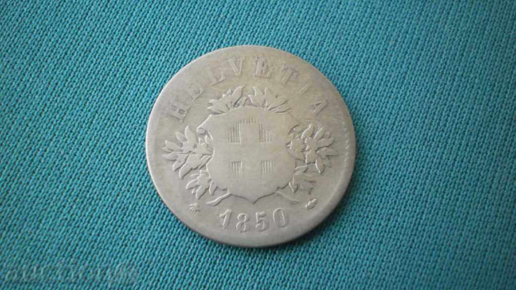 Elveția 20 Rapen 1850 V argint rar (k) cu preț € 17.90 | 35.01 BGN