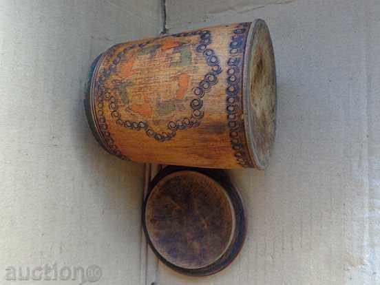 An old spice box, a wooden jar with a lid, a wooden jar - 6