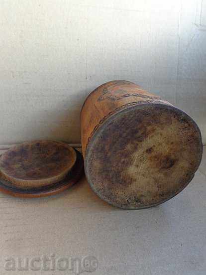 An old spice box, a wooden jar with a lid, a wooden jar - 7