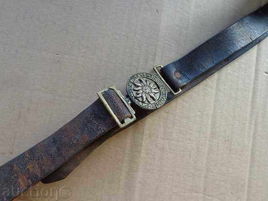 Old leather belt, buckle, buckle