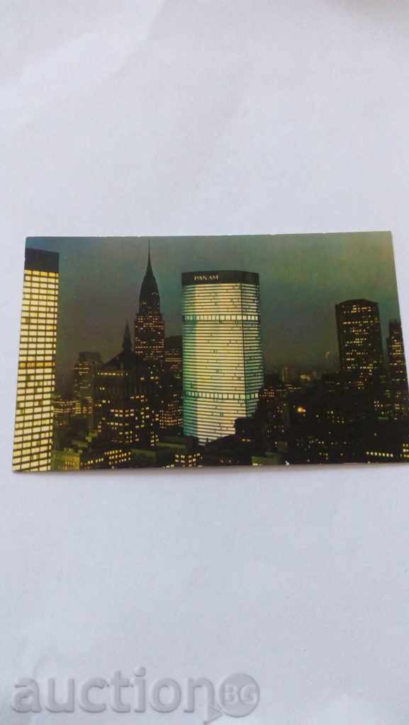 Κτίριο Καρτ ποστάλ της Νέας Υόρκης Κολοσσαίο Πόλη Pan Am