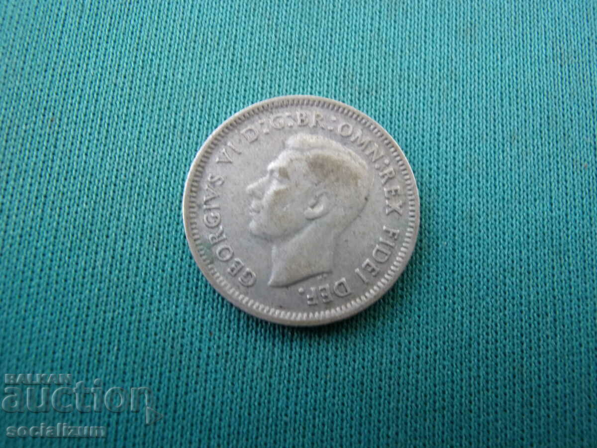 Moneda rară de argint Australia 6 pence 1950 cu preț € 7.67 | 15.00 BGN