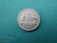 Australia 6 Pence 1950 Silver Rare Coin